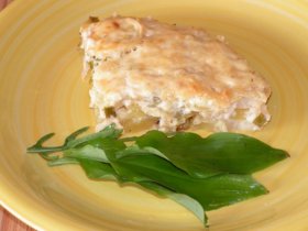 Gratinované brambory s celerem a cuketou
